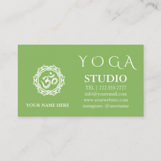 Carte De Visite Instructeur de yoga Mandala Vintage (Devant)