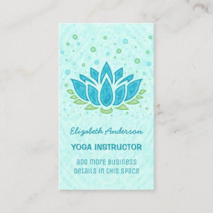 Carte De Visite Instructeur de yoga  Méditation du Zen de fleurs d