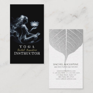 Carte De Visite Instructeur de Yoga Méditation Lotus Pose Lumineus