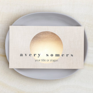 Carte De Visite Instructeur de Yoga moderne Zen Gold Circle