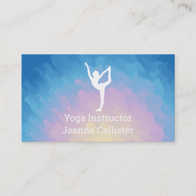 Carte de visite instructeur de Yoga ou Pilates (Devant)