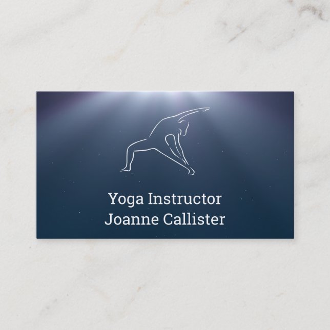 Carte de visite instructeur de Yoga ou Pilates (Devant)