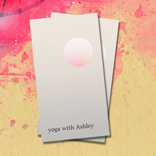Carte De Visite Instructeur de Yoga Pastel Simple Moderne