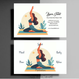 Carte De Visite Instructeur de Yoga Pilates