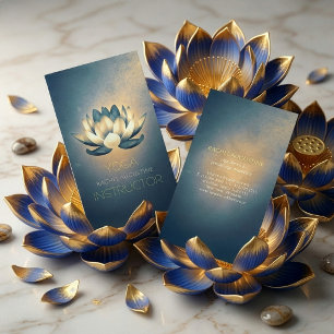 Carte De Visite Instructeur de Yoga pour Lotus et Symbole OM