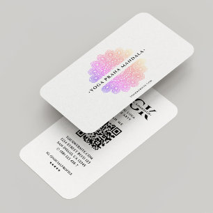 Carte De Visite Instructeur de Yoga Spa Thérapiste Mandala Minimal