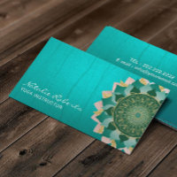 Instructeur de yoga Stylish Turquoise Mandala Zen 