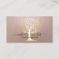 Instructeur de yoga Vintage Gold Zen Tree Spa