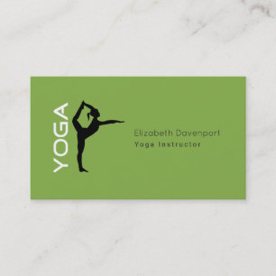Carte De Visite Instructeur de Yoga Yoga Pose Silhouette sur le do