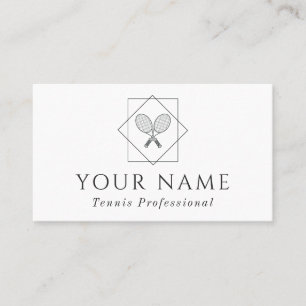 Carte De Visite Instructeur d'entraîneur professionnel de tennis C