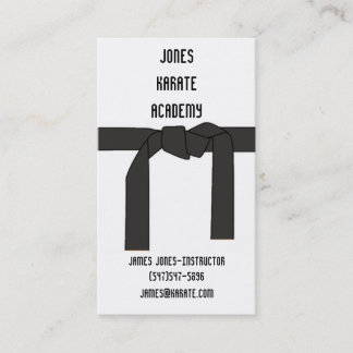 Carte de visite instructeur des arts martiaux