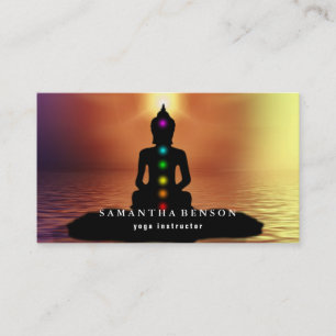 Carte De Visite Instructeur élégant de yoga de logo