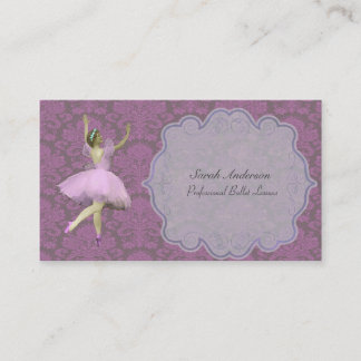Carte De Visite Instructeur professionnel de ballet - ballerine