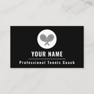 Carte De Visite Instructeur professionnel de tennis Coach Country 