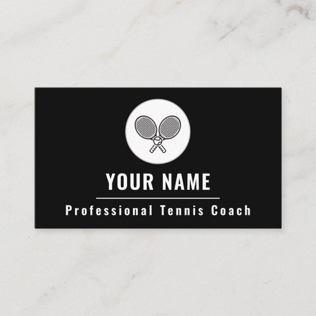 Carte De Visite Instructeur professionnel de tennis Coach Country  (Devant)