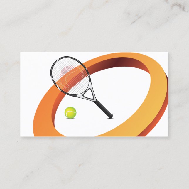 Carte De Visite Instructeur professionnel d'entraîneur de tennis (Devant)