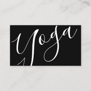 Carte De Visite Instructeur professionnel moderne de Yoga noir