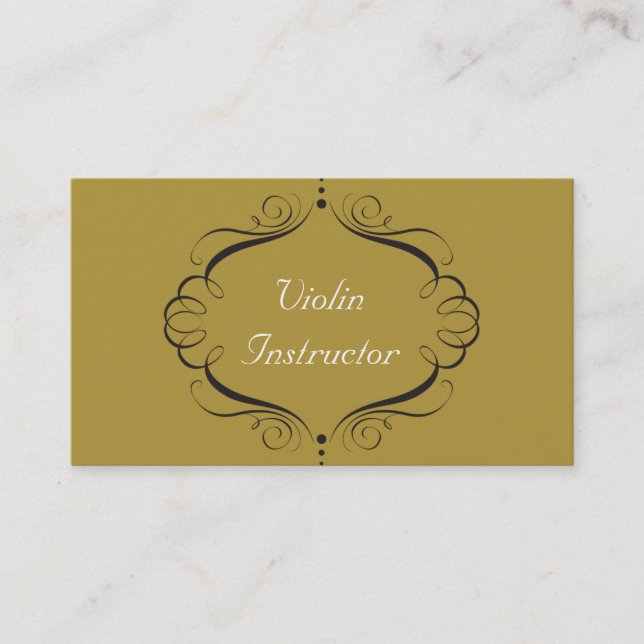 Carte de visite instructeur violon or (Devant)