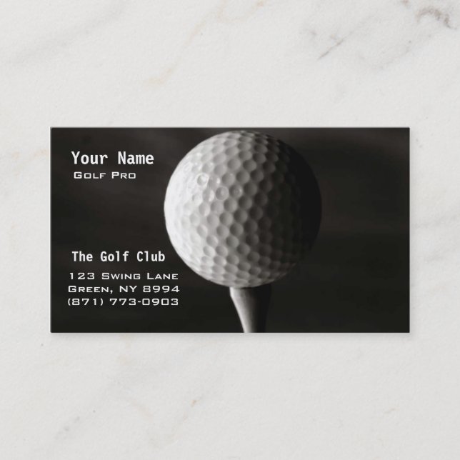Carte De Visite Instruction de golf (Devant)