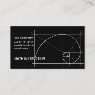 Carte De Visite Instruction de maths