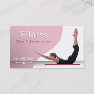 Carte De Visite Instruction de Pilates (pink) - coutume