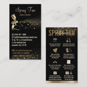 Carte De Visite Instruction de post-soins Spray Tan