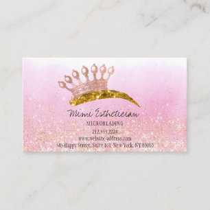 Carte De Visite Instruction de suivi Eyebrow Crown Rose Gold Logo