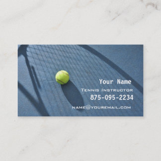 Carte De Visite Instruction de tennis