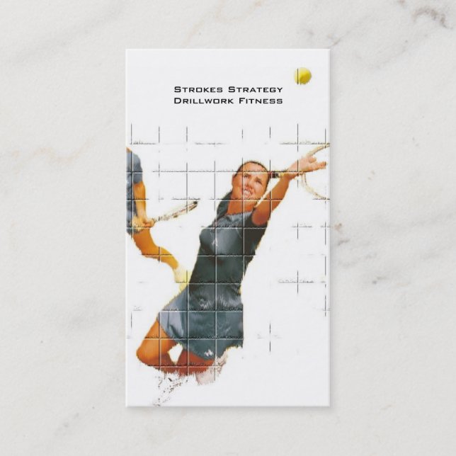 Carte De Visite Instruction de tennis (Devant)