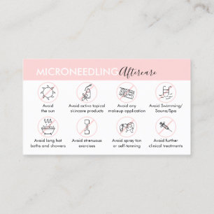 Carte De Visite Instruction post-traitement de microneedling