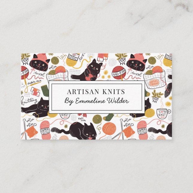 Carte De Visite Instruction Tricot Et Tricot (Devant)