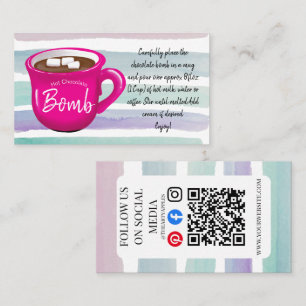 Carte De Visite instructions de la bombe chocolat chaud demande d'