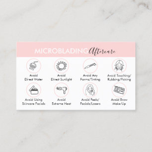 Carte De Visite Instructions de soins après cicatrisation de micro