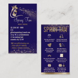 Carte De Visite Instructions de soins après pulvérisation de bronz