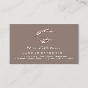 Carte De Visite Instructions de soins postérieurs Lash Rose Oeil L