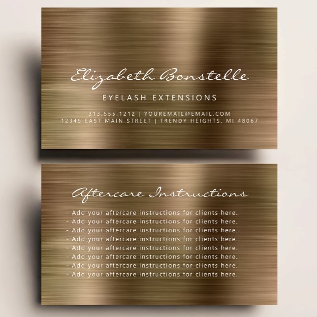 Carte De Visite Instructions de suivi des extensions de cils en mé (Créateur téléchargé)