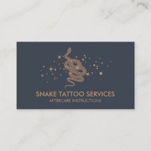 Carte De Visite Instructions de suivi du tatouage de serpent