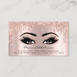 Carte De Visite Instructions de suivi Eyelash Rose Gold Drives