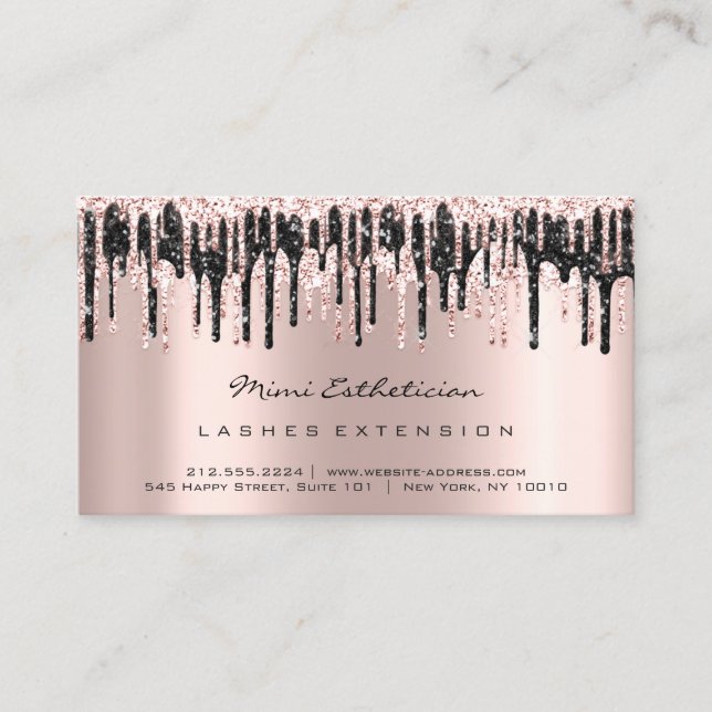 Carte De Visite Instructions de suivi Lash Blush Black Drivers VIP (Devant)