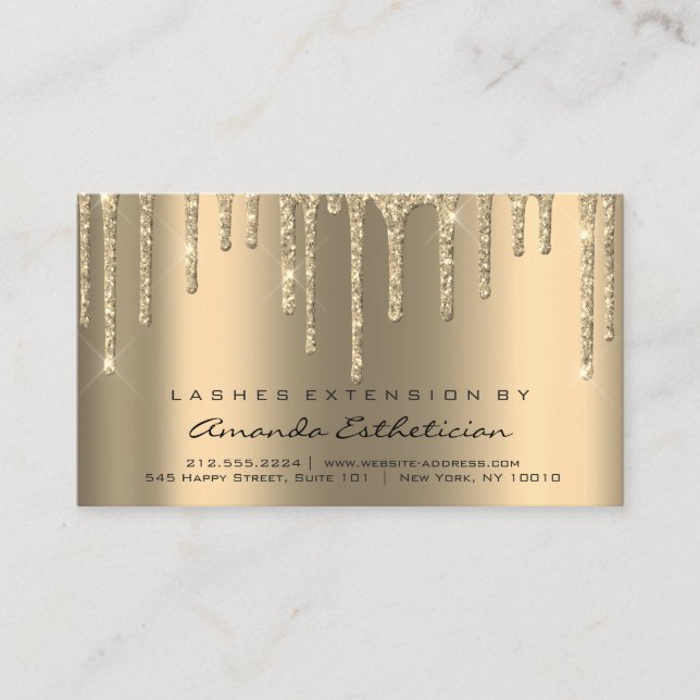Carte De Visite Instructions de suivi Lash Extension Dips Parties  (Devant)