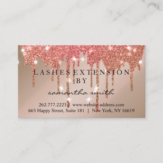 Carte De Visite Instructions de suivi Lash Gold Drivers (Devant)