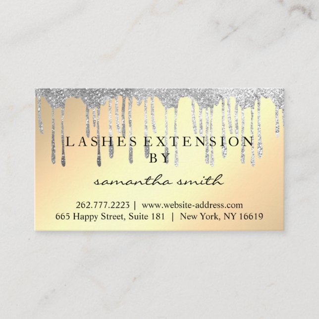 Carte De Visite Instructions de suivi Lash Gold Drivers Spark (Devant)