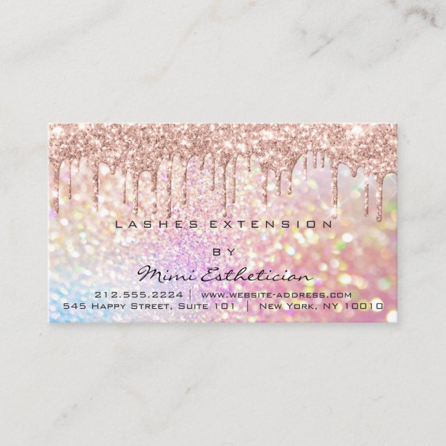 Carte De Visite Instructions de suivi Lash Rose Drivers Holographi (Devant)