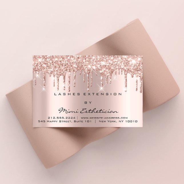 Carte De Visite Instructions de suivi Lash Rose Gold Drivers SPA (Créateur téléchargé)