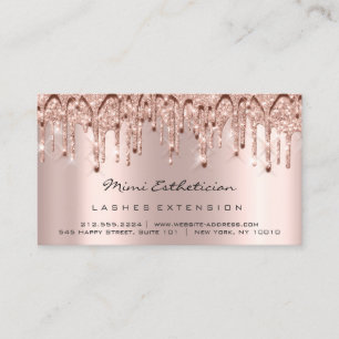 Carte De Visite Instructions de suivi Lash Rose Gold Drives 3D