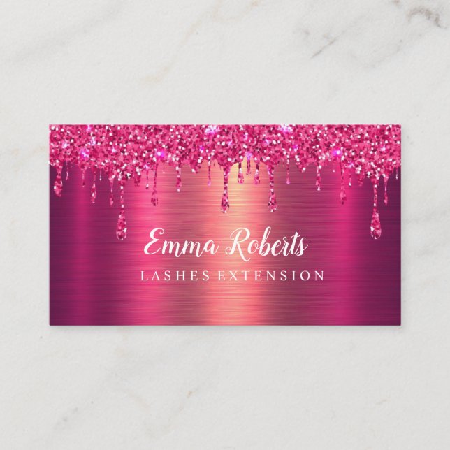 Carte De Visite Instructions de suivi Lash Rose Gold Drives Spark (Devant)