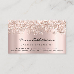 Carte De Visite Instructions de suivi Lash Rose Gold Sand Blush