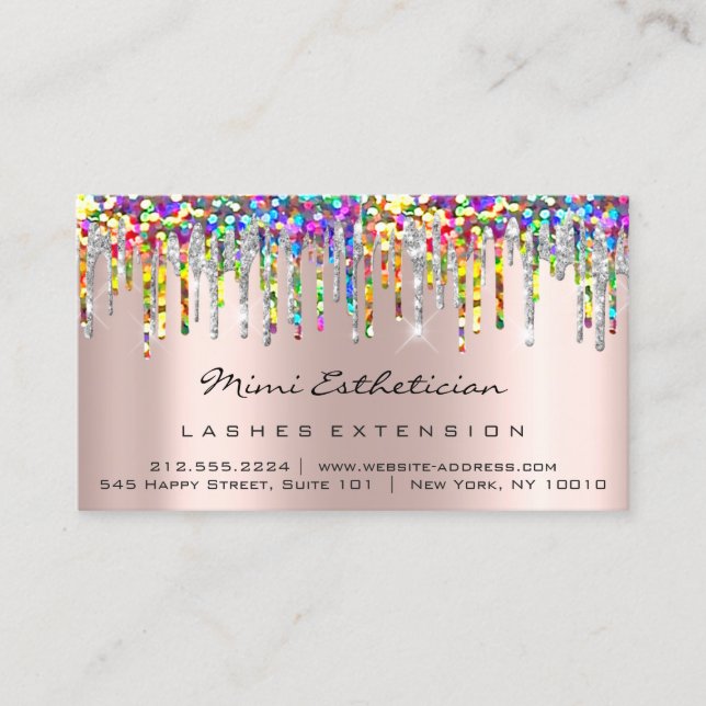 Carte De Visite Instructions de suivi Lash Rose Holograph Drivers (Devant)