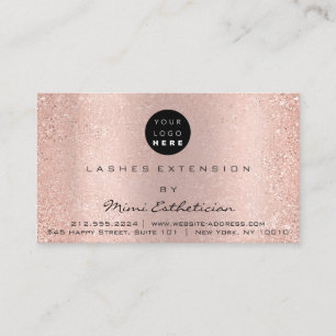 Carte De Visite Instructions de suivi Lash Rose Pink Parties scint