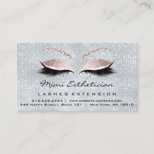 Carte De Visite Instructions de suivi Lashes Studio Smoky Blue